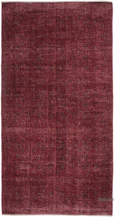 Boyalı El Dokuma Vintage Halı - 149 cm x 283 cm