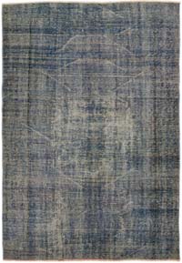 Boyalı El Dokuma Vintage Halı - 179 cm x 260 cm