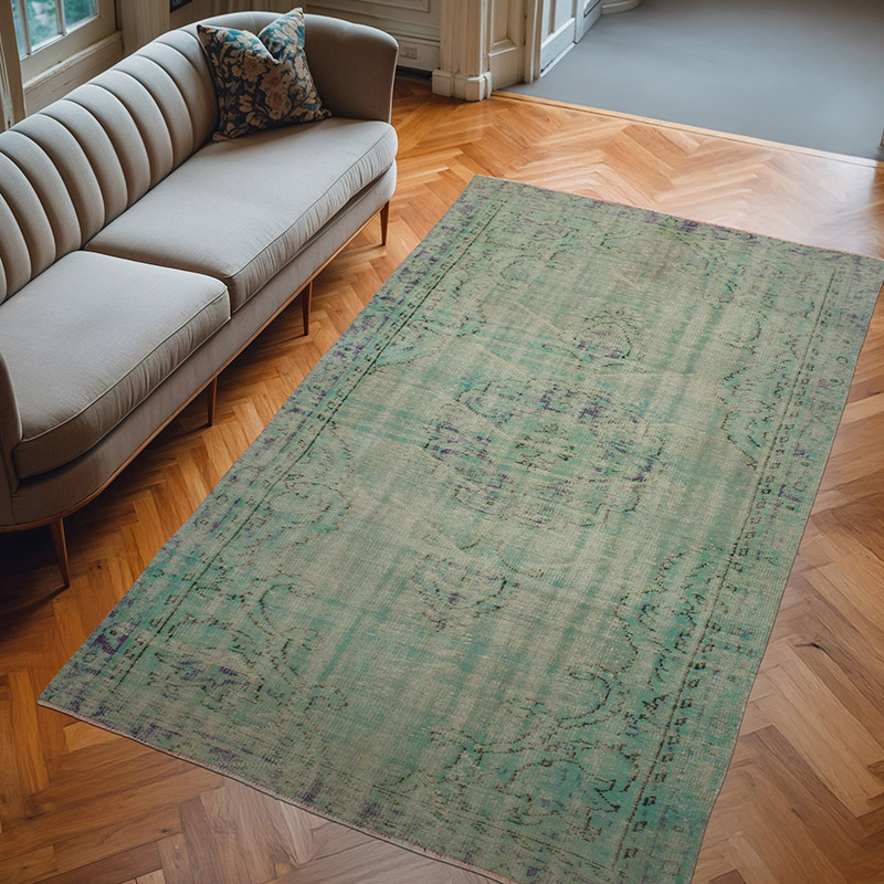 Boyalı El Dokuma Vintage Halı - 164 cm x 278 cm - K0073068