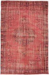Alfombra Turca Vintage Sobre-teñida - 158 cm x 248 cm
