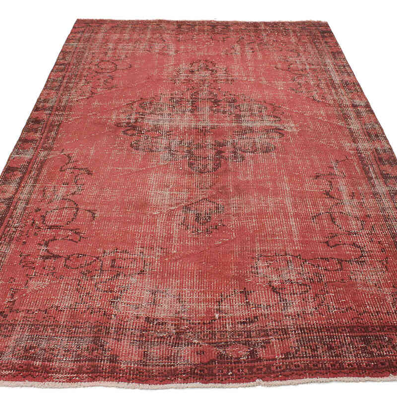 Over-dyed Vintage Hand-Knotted Turkish Rug - 5' 2" x 8' 2" (62" x 98") - K0073075