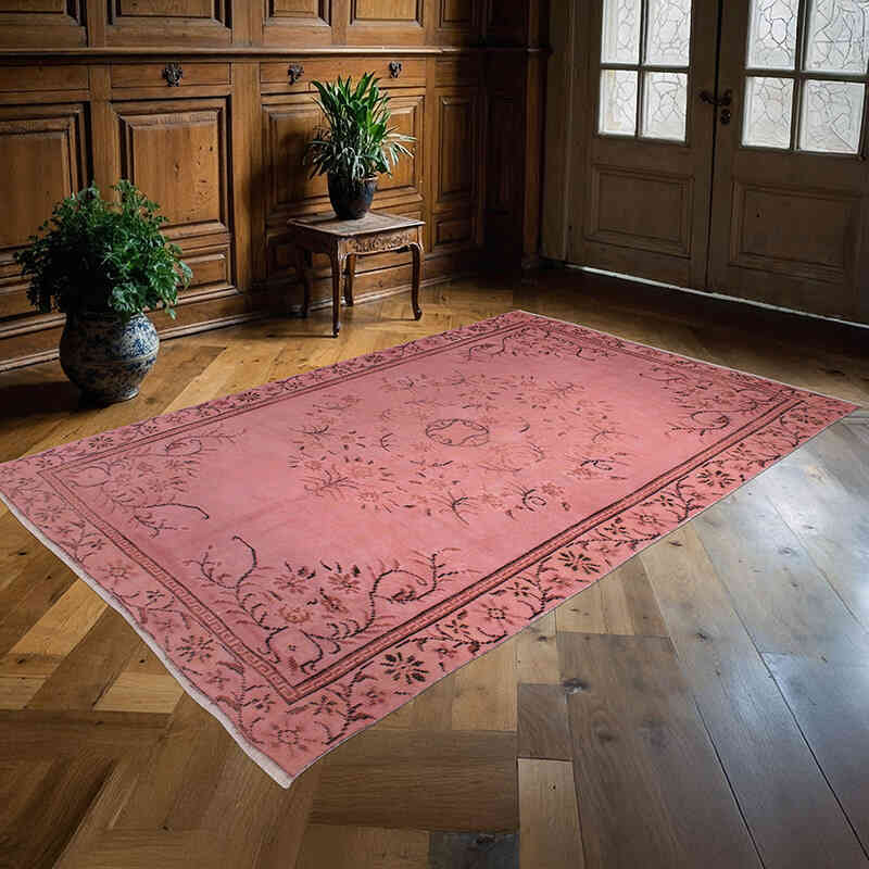 Alfombra Turca Vintage Sobre-teñida - 163 cm x 248 cm - K0073078