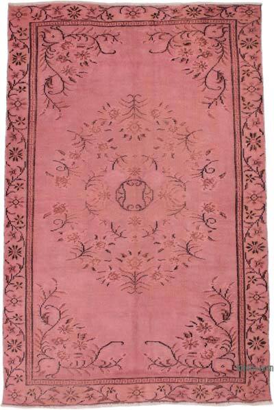 Alfombra Turca Vintage Sobre-teñida - 163 cm x 248 cm