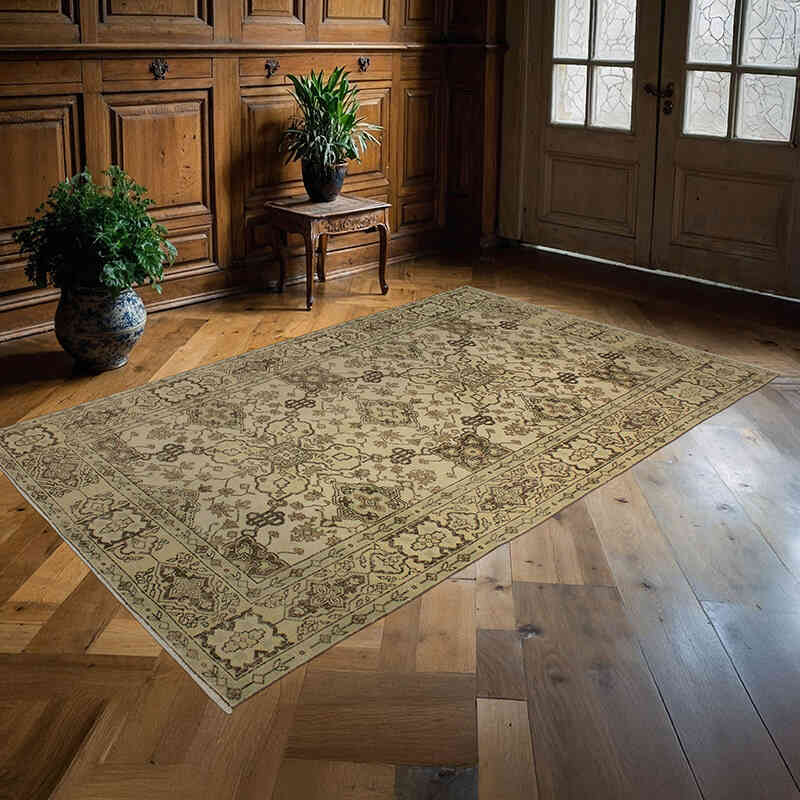 Vintage Turkish Hand-Knotted Rug - 5' 3" x 8' 4" (63" x 100") - K0073088