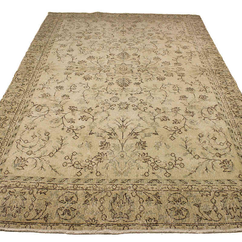 Alfombra Vintage Turca Anudada a Mano - 181 cm x 288 cm - K0073092