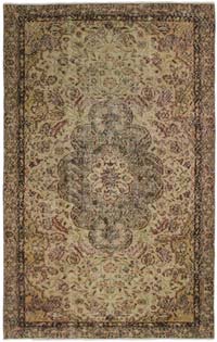 Vintage Turkish Hand-Knotted Rug - 5' 1" x 8' 2" (61" x 98")