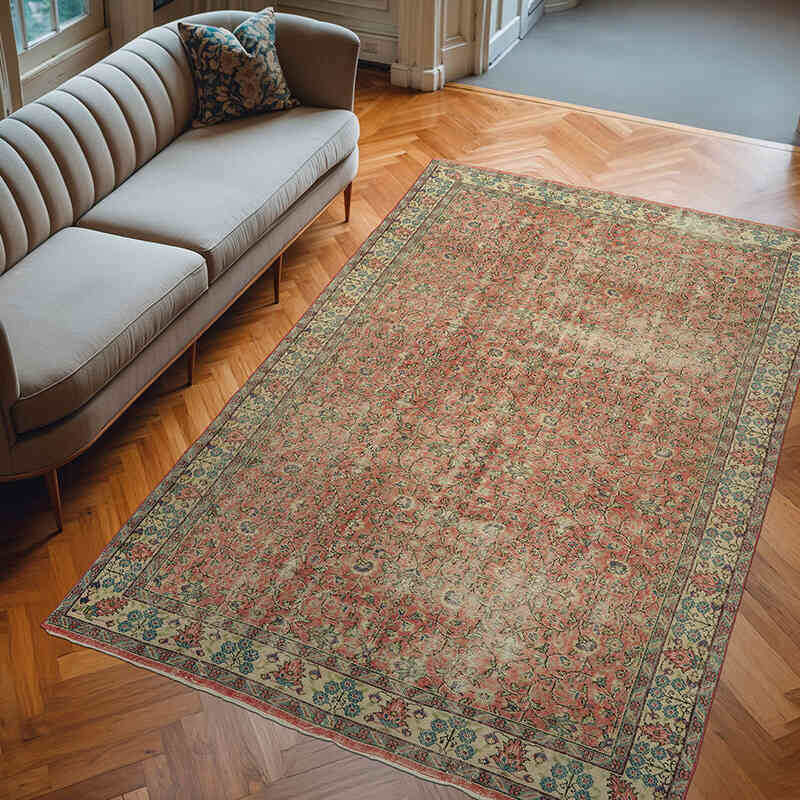 Vintage Turkish Hand-Knotted Rug - 6' 8" x 10' 2" (80" x 122") - K0073099