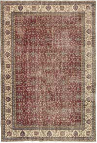 Vintage Turkish Hand-Knotted Rug - 6' 11" x 10' 2" (83" x 122")