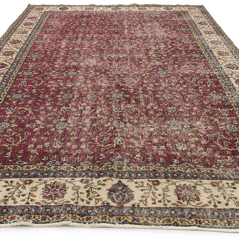 Vintage Turkish Hand-Knotted Rug - 6' 11" x 10' 2" (83" x 122") - K0073103