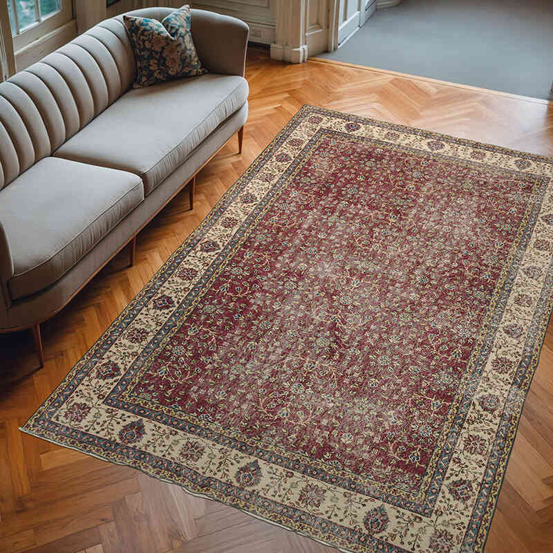 Vintage Turkish Hand-Knotted Rug - 6' 11" x 10' 2" (83" x 122") - K0073103