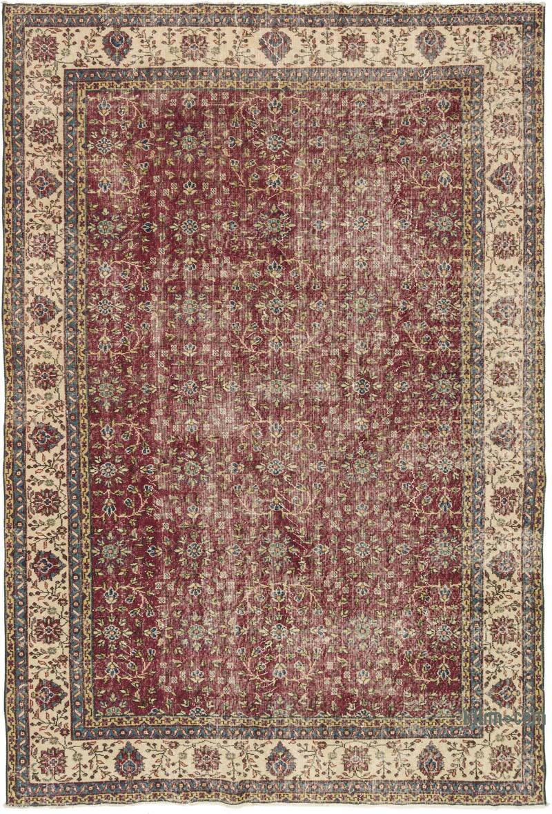 Vintage Turkish Hand-Knotted Rug - 6' 11" x 10' 2" (83" x 122") - K0073103