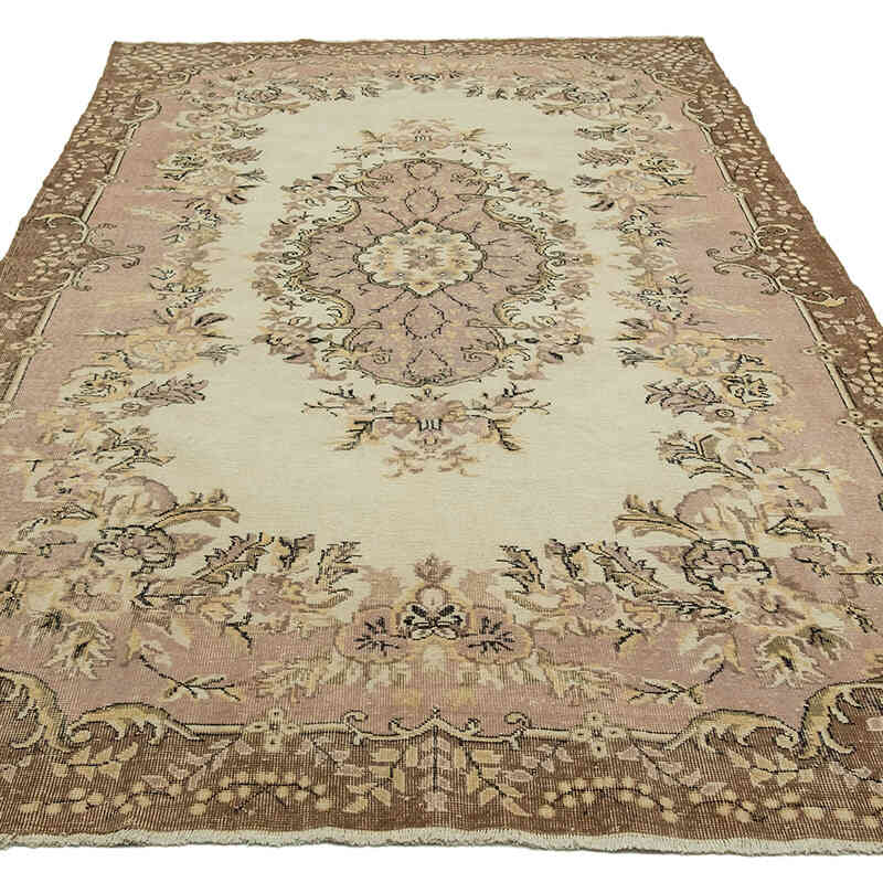 Alfombra Vintage Turca Anudada a Mano - 206 cm x 327 cm - K0073106