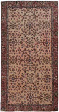Vintage Turkish Hand-Knotted Rug - 3' 6" x 6' 9" (42" x 81")