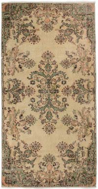 El Dokuma Vintage Halı - 104 cm x 200 cm