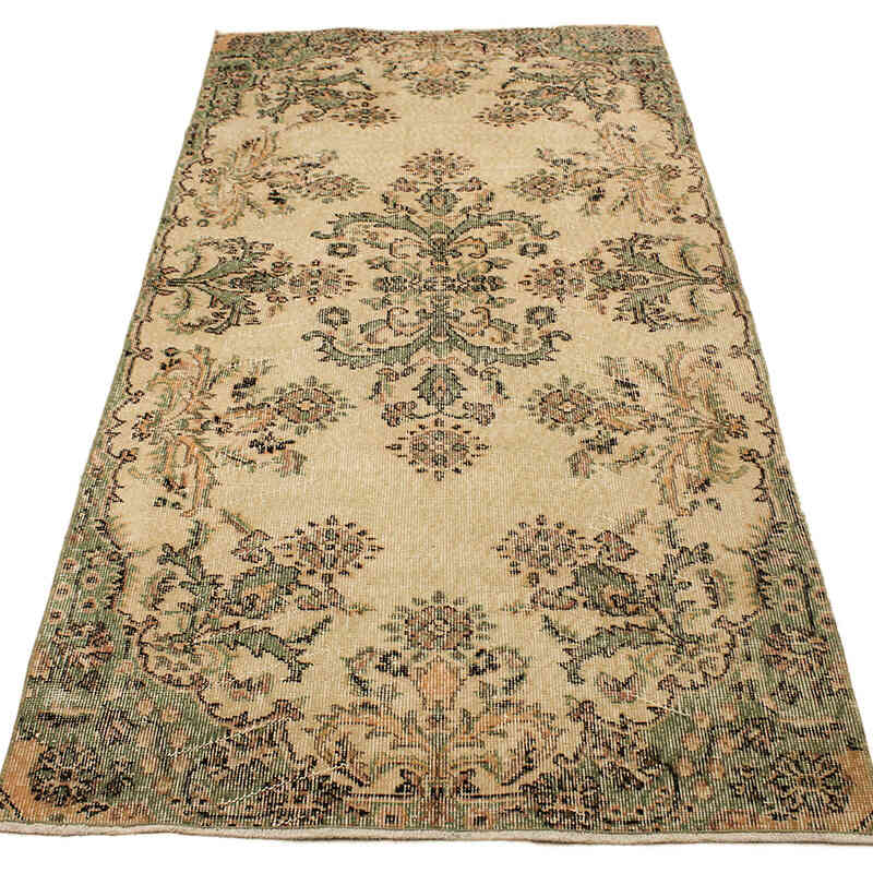 El Dokuma Vintage Halı - 104 cm x 200 cm - K0073116