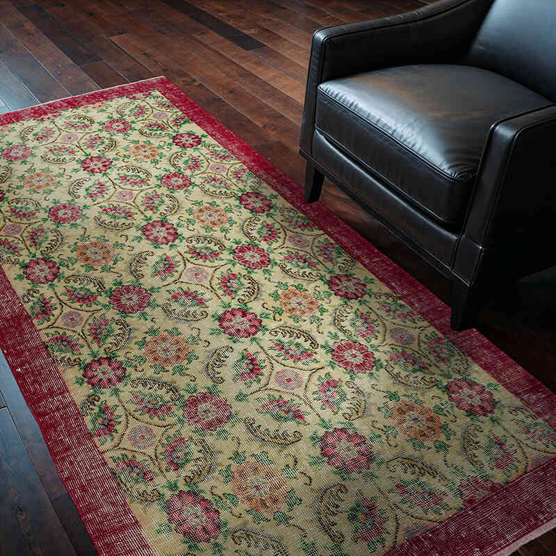 Vintage Turkish Hand-Knotted Rug - 3' 9" x 6' 9" (45" x 81") - K0073119