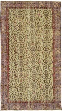 Alfombra Vintage Turca Anudada a Mano - 105 cm x 192 cm