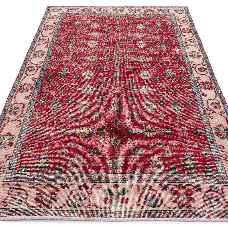 Alfombra Vintage Turca Anudada a Mano - 110 cm x 200 cm - K0073129