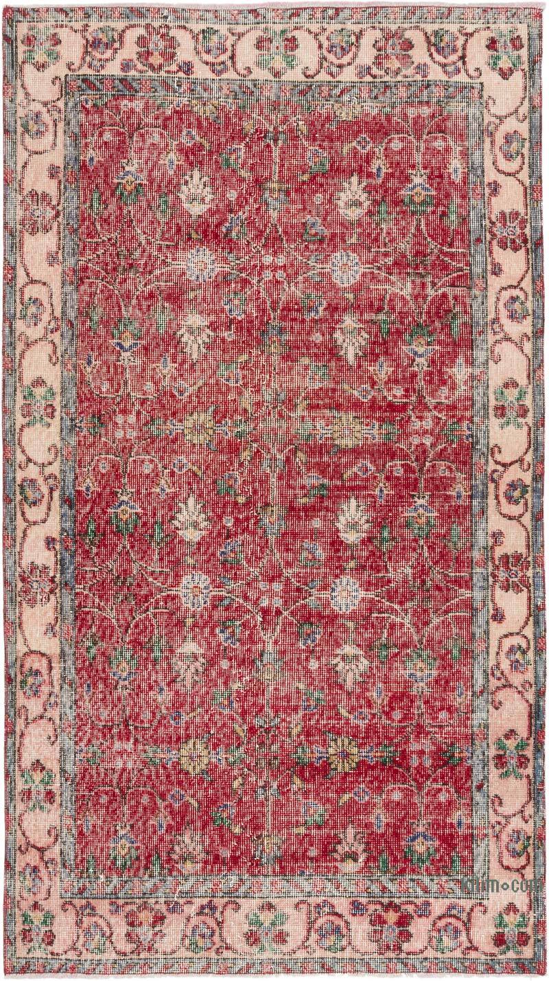 Alfombra Vintage Turca Anudada a Mano - 110 cm x 200 cm - K0073129