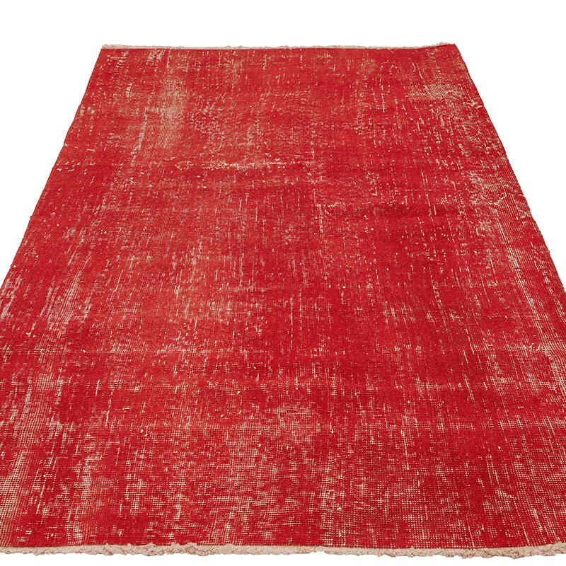 Over-dyed Vintage Hand-Knotted Turkish Rug - 3' 7" x 6' 4" (43" x 76") - K0073131