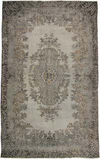 Boyalı El Dokuma Vintage Halı - 202 cm x 322 cm