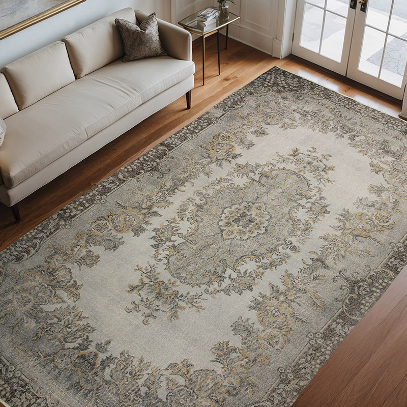 Alfombra Turca Vintage Sobre-teñida - 202 cm x 322 cm - K0073136