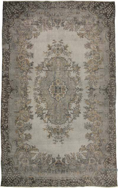 Over-dyed Vintage Hand-Knotted Turkish Rug - 6' 8" x 10' 7" (80" x 127")
