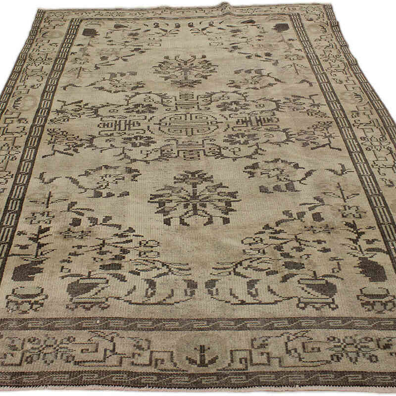 Alfombra Turca Vintage Sobre-teñida - 172 cm x 260 cm - K0073140