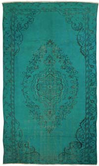 Over-dyed Vintage Hand-Knotted Turkish Rug - 5' 4" x 9' 7" (64" x 115")