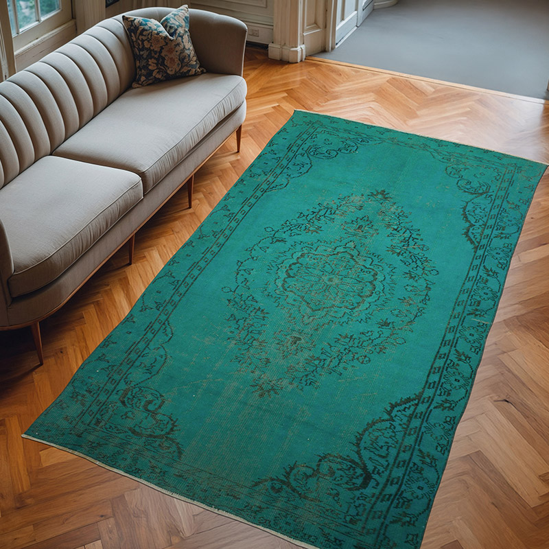 Alfombra Turca Vintage Sobre-teñida - 163 cm x 293 cm - K0073143