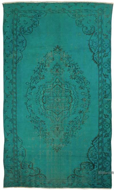 Alfombra Turca Vintage Sobre-teñida - 163 cm x 293 cm