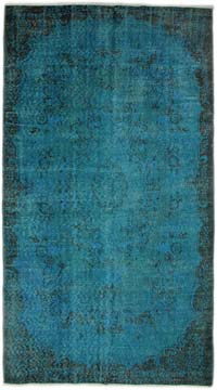 Boyalı El Dokuma Vintage Halı - 167 cm x 305 cm