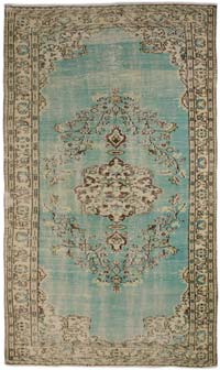 Alfombra Vintage Turca Anudada a Mano - 161 cm x 272 cm