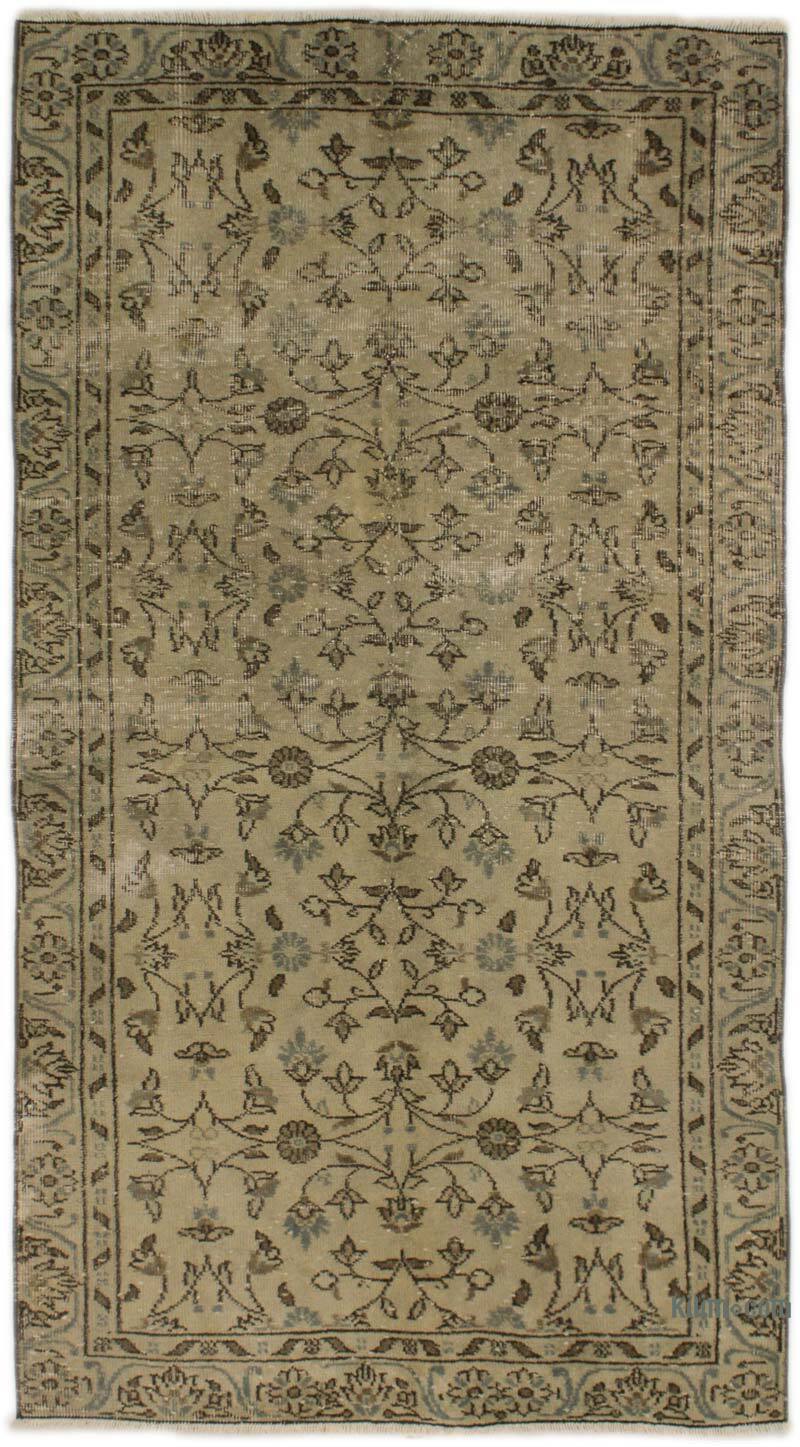 Alfombra Vintage Turca Anudada a Mano - 108 cm x 200 cm - K0073150