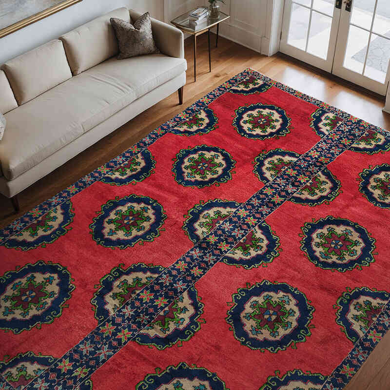 Alfombra Vintage Turca Anudada a Mano - 275 cm x 363 cm - K0073170