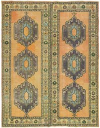Alfombra Vintage Turca Anudada a Mano - 280 cm x 353 cm
