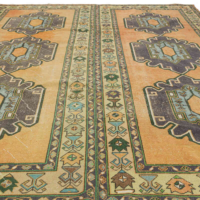 Alfombra Vintage Turca Anudada a Mano - 280 cm x 353 cm - K0073175