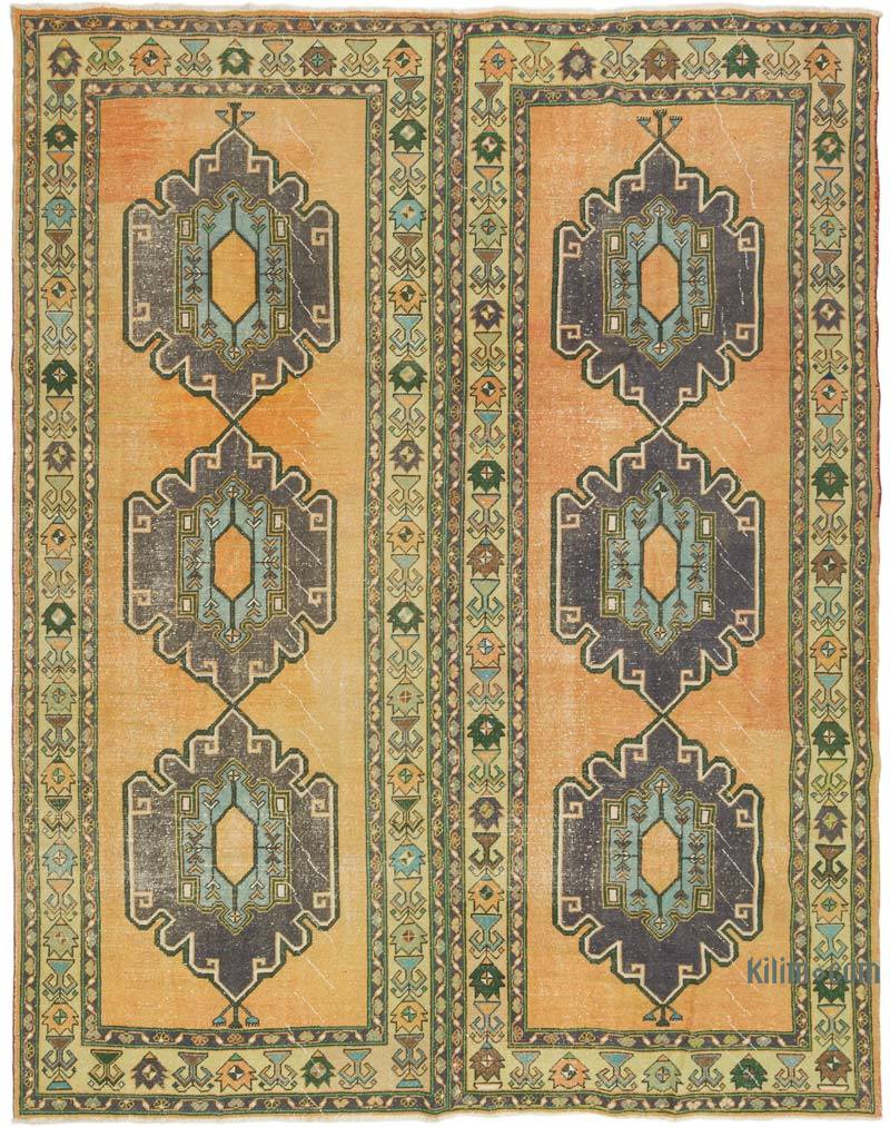 Alfombra Vintage Turca Anudada a Mano - 280 cm x 353 cm - K0073175