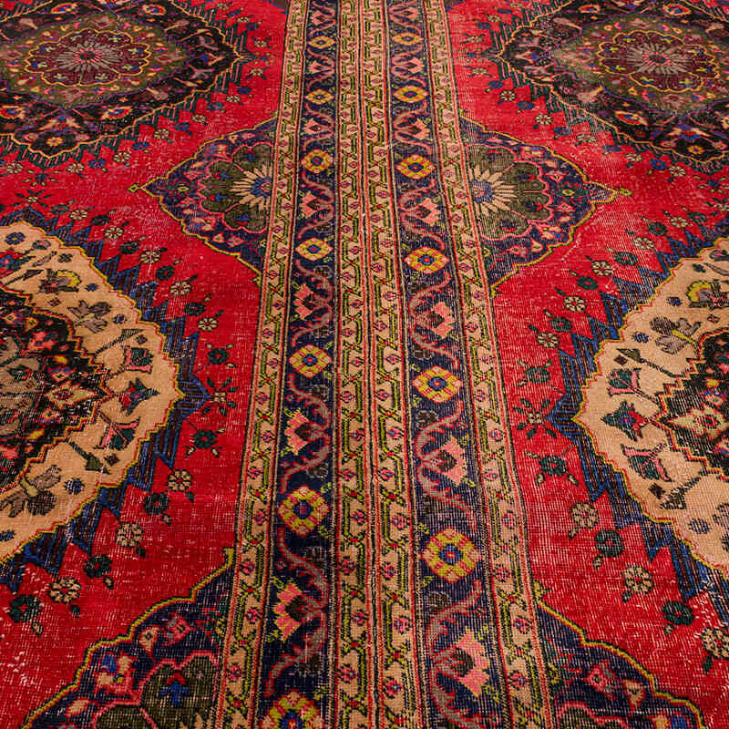 Alfombra Vintage Turca Anudada a Mano - 287 cm x 406 cm - K0073178