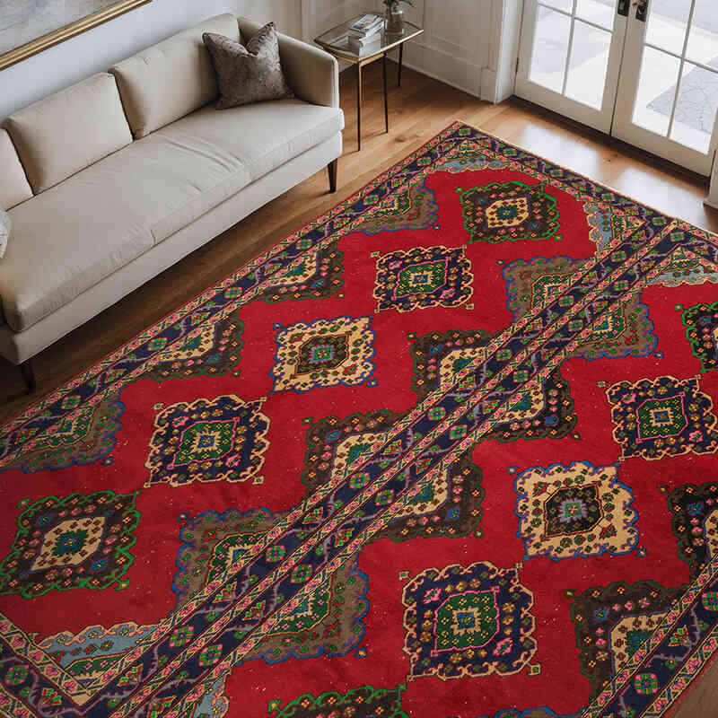 Alfombra Vintage Turca Anudada a Mano - 282 cm x 367 cm - K0073182