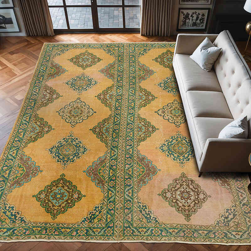 Vintage Turkish Hand-Knotted Rug - 9' 9" x 12' 10" (117" x 154") - K0073184
