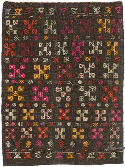 Vintage Anatolian Jijim Rug - 5' 1" x 6' 11" (61" x 83")