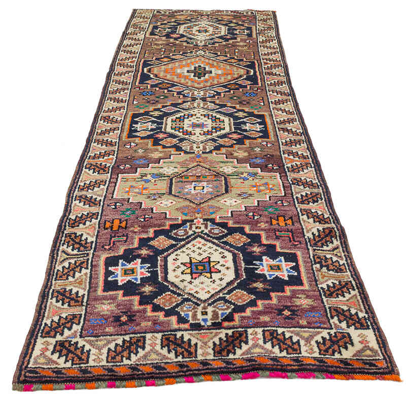 Vintage Tribal Runner Rug - 2' 11" x 9' 11" (35" x 119") - K0073193