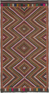 Vintage Anatolian Jijim Rug - 5' 5" x 10' 4" (65" x 124")