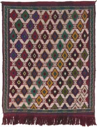 Vintage Anatolian Jijim Rug - 4' 7" x 5' 8" (55" x 68")