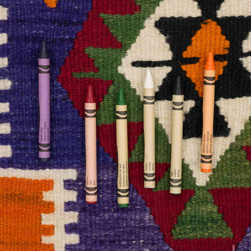 Vintage Turkish Kilim Rug - 3' 3" x 4' 3" (39" x 51") - K0073199
