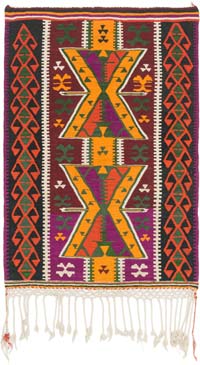Vintage Turkish Kilim Rug - 3' 1" x 4' 7" (37" x 55")