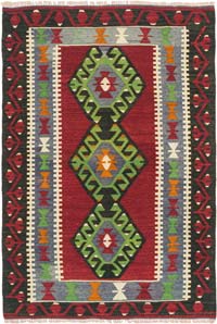 Vintage Turkish Kilim Rug - 3' 3" x 4' 9" (39" x 57")