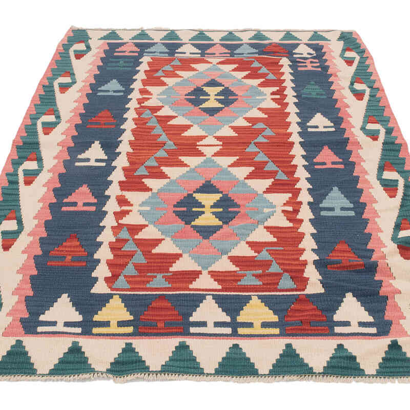 Vintage Turkish Kilim Rug - 3' 5" x 5' 5" (41" x 65") - K0073212