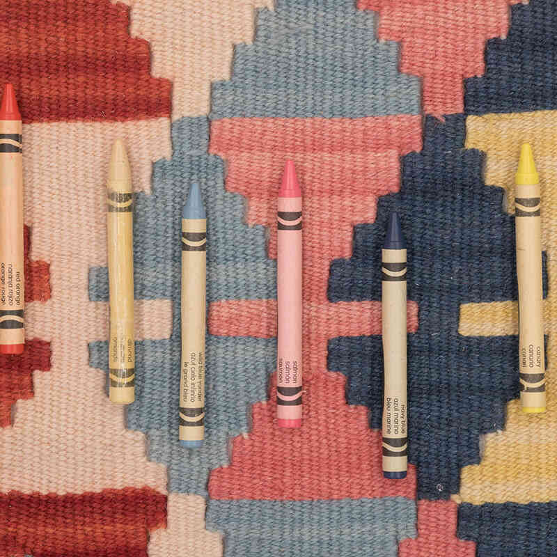 Vintage Turkish Kilim Rug - 3' 5" x 5' 5" (41" x 65") - K0073212